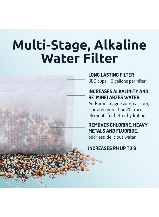 Invigorated Water pH ON-THE-GO Alkaline Filter Pouch- Portable Alkaline Filtration System For Your Bottle, Pitcher, Jug, Container - High pH Ionized - Long-Life 53 Gallon/223 Litre (3-pack) - Image 3